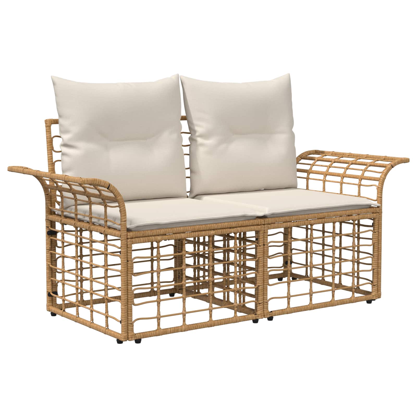 Set vanjskih sofa 12 pcs Prirodna i krema bijela Poliester