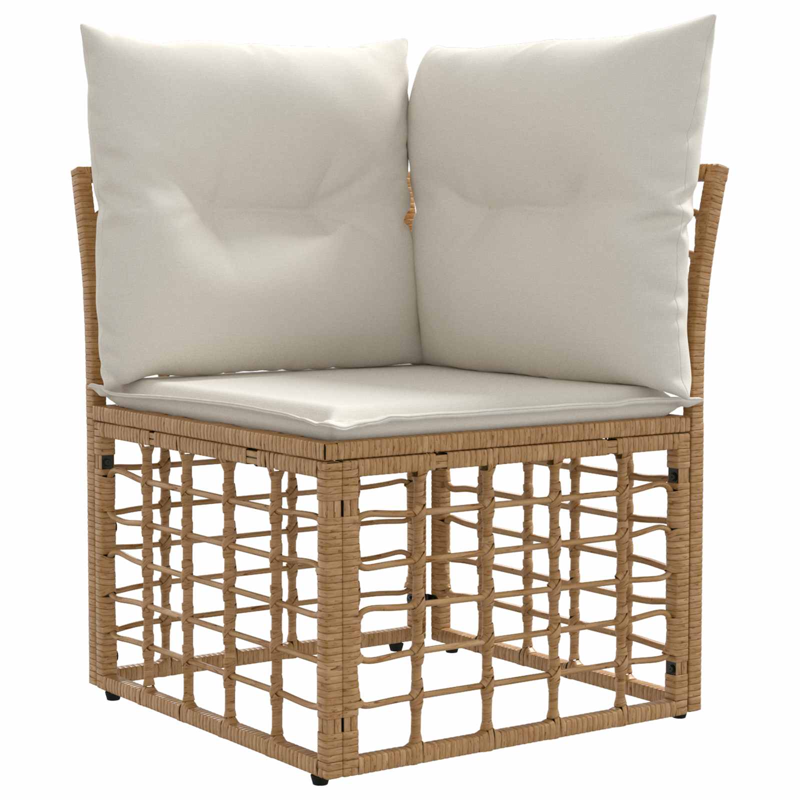 Set vanjskih sofa 11 pcs Prirodna i krema bijela Poliester