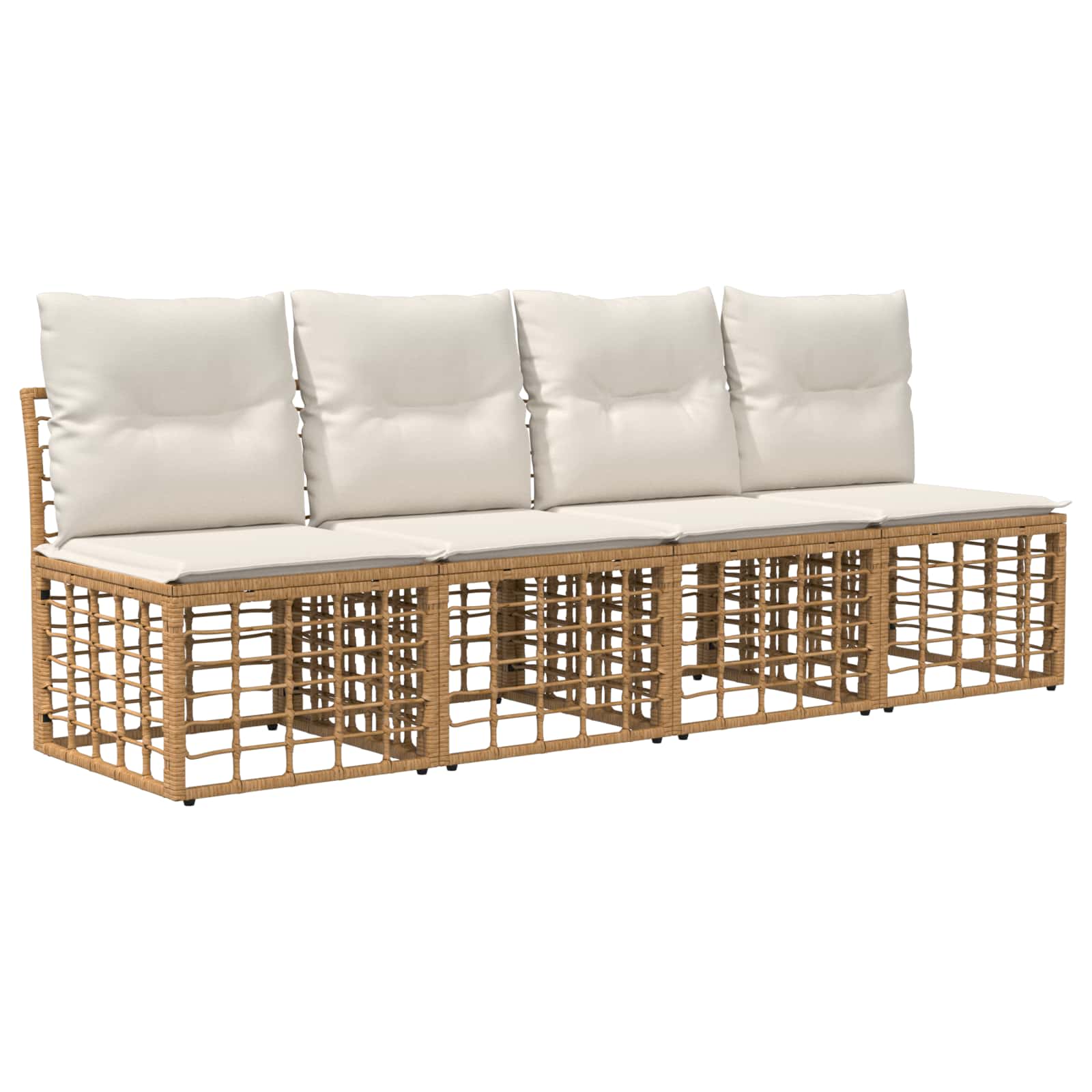 Set vanjskih sofa 12 pcs Prirodna i krema bijela Poliester