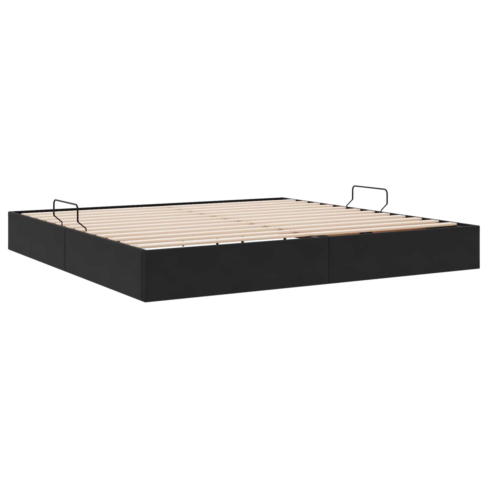 Otomanski krevet s pohranom Crna 200 x 200 cm Baršun