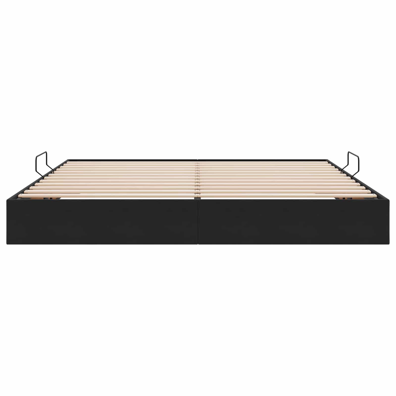 Otomanski krevet s pohranom Crna 200 x 200 cm Baršun