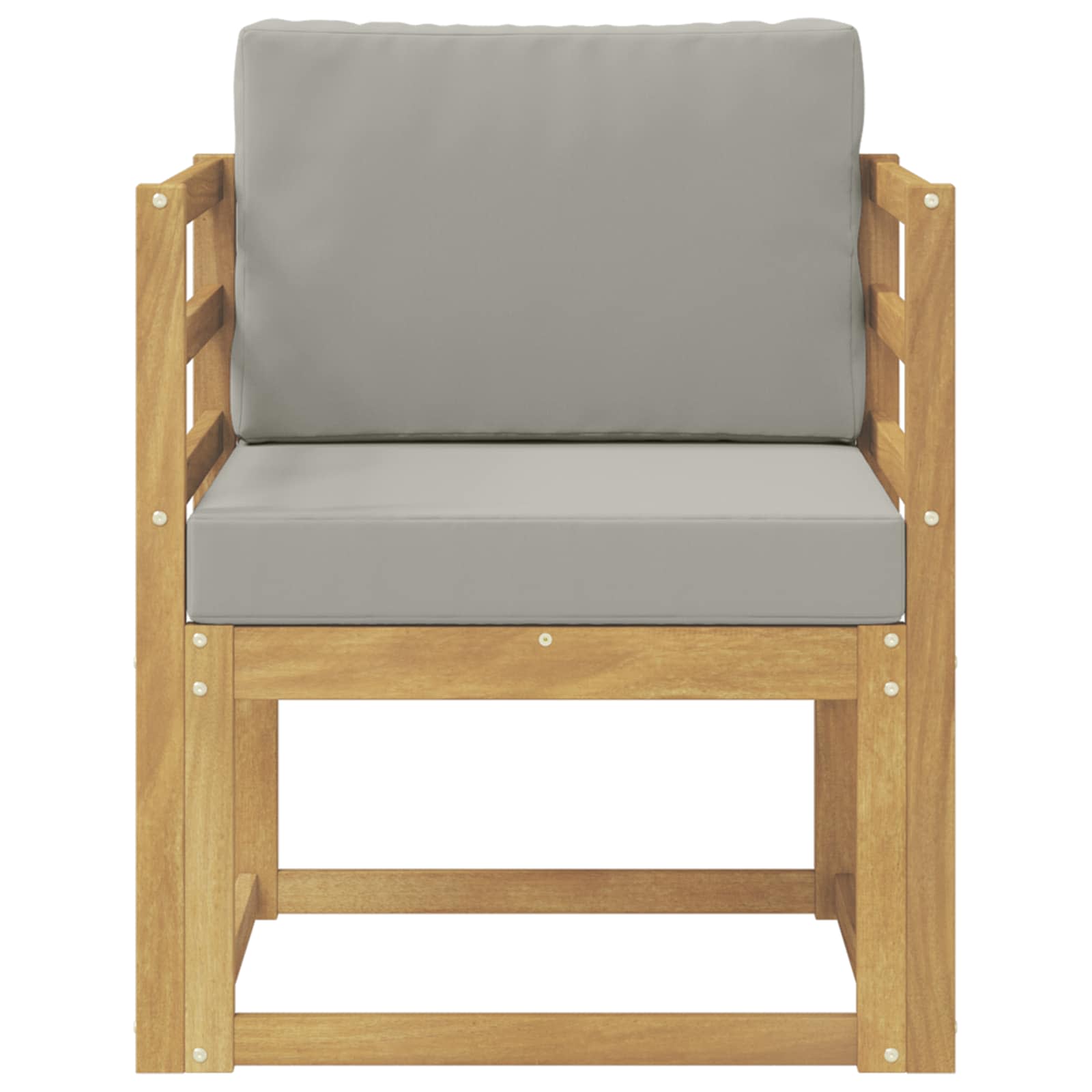 2 Komad Set vanjskih sofa Poliester Bijela i svijetlosiva