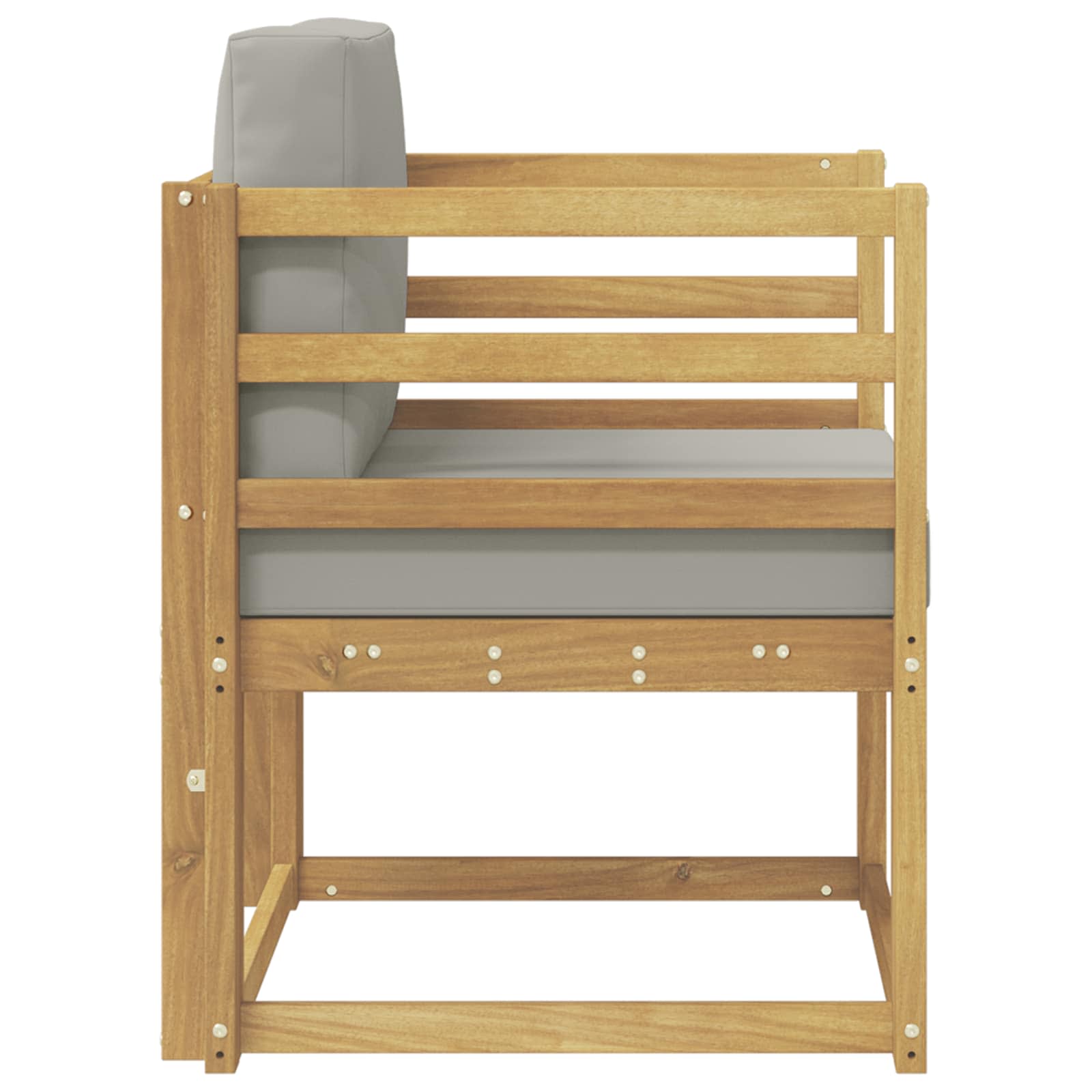 2 Komad Set vanjskih sofa Poliester Bijela i svijetlosiva