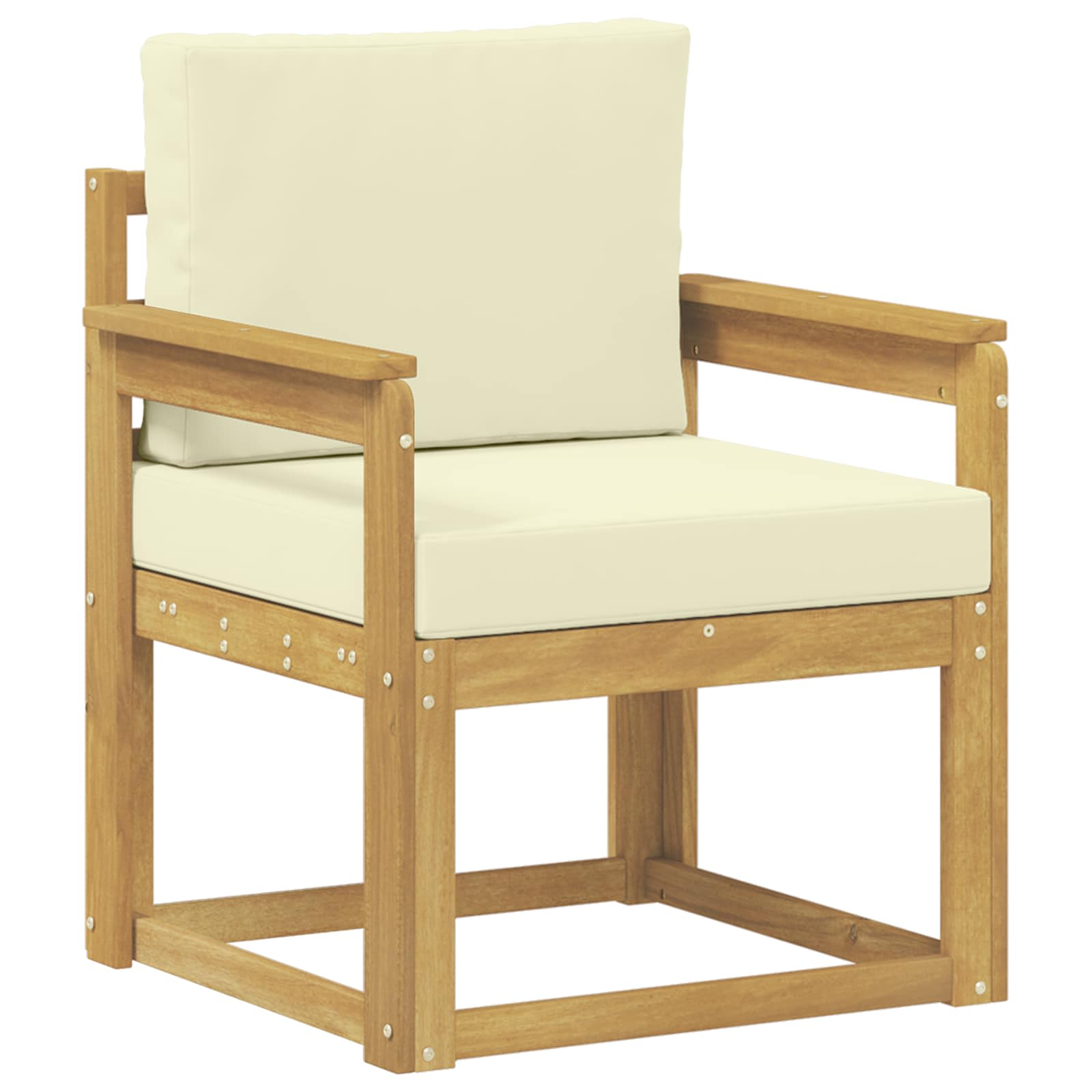 2 Komad Set vanjskih sofa Poliester Bijela i Krem