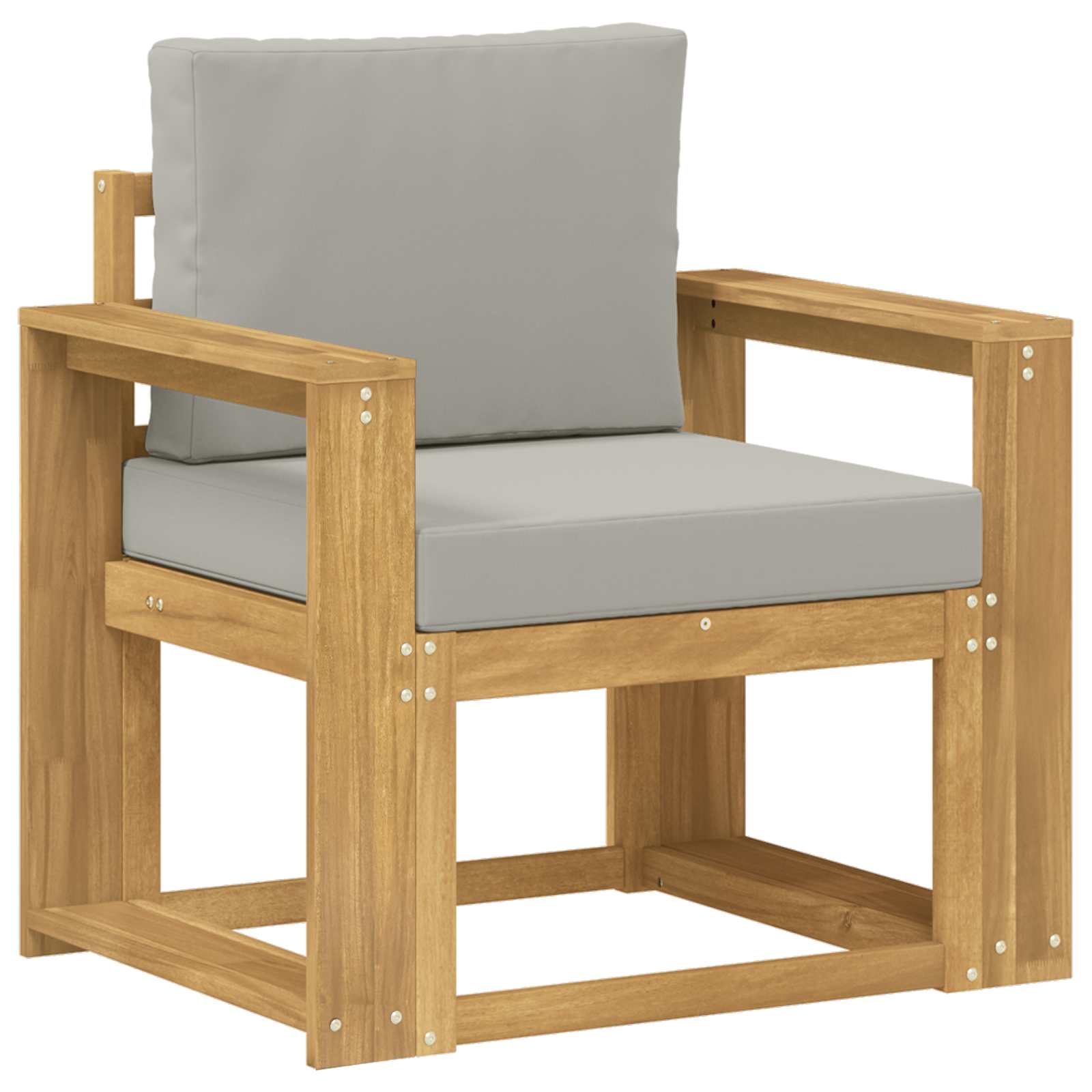 2 Komad Set vanjskih sofa Poliester Bijela i svijetlosiva