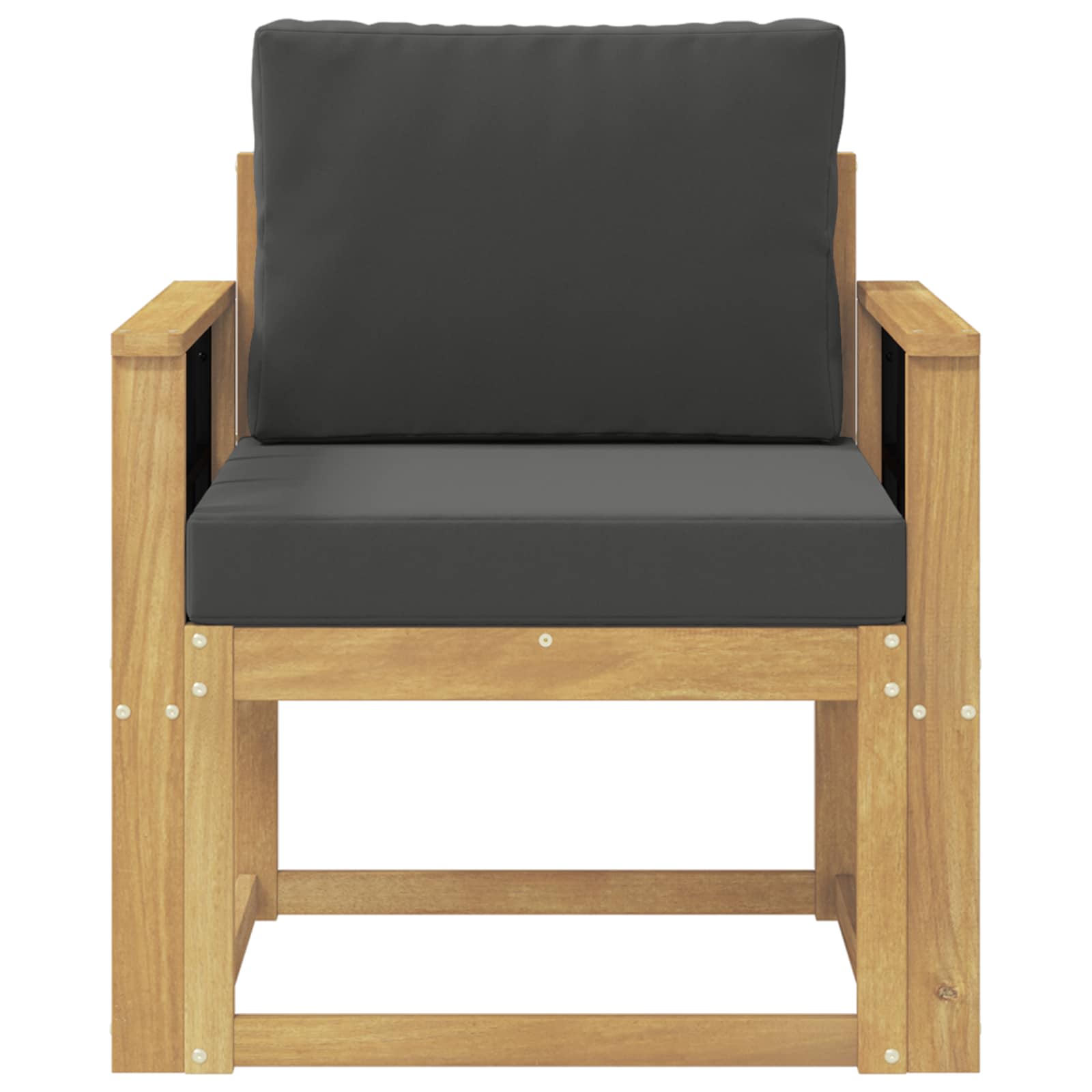 2 Komad Set vanjskih sofa Poliester Bijela i Antracit