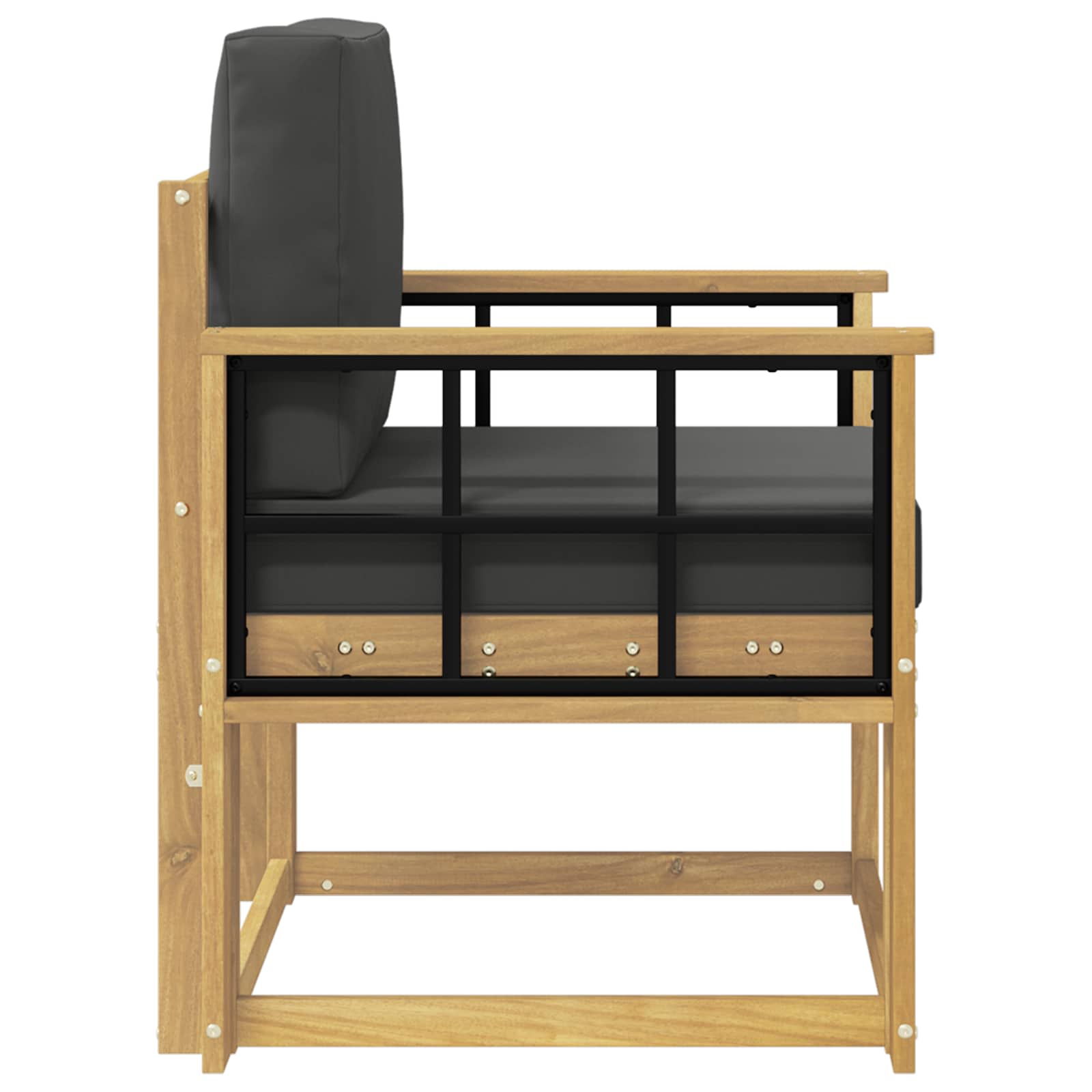 2 Komad Set vanjskih sofa Poliester Bijela i Antracit