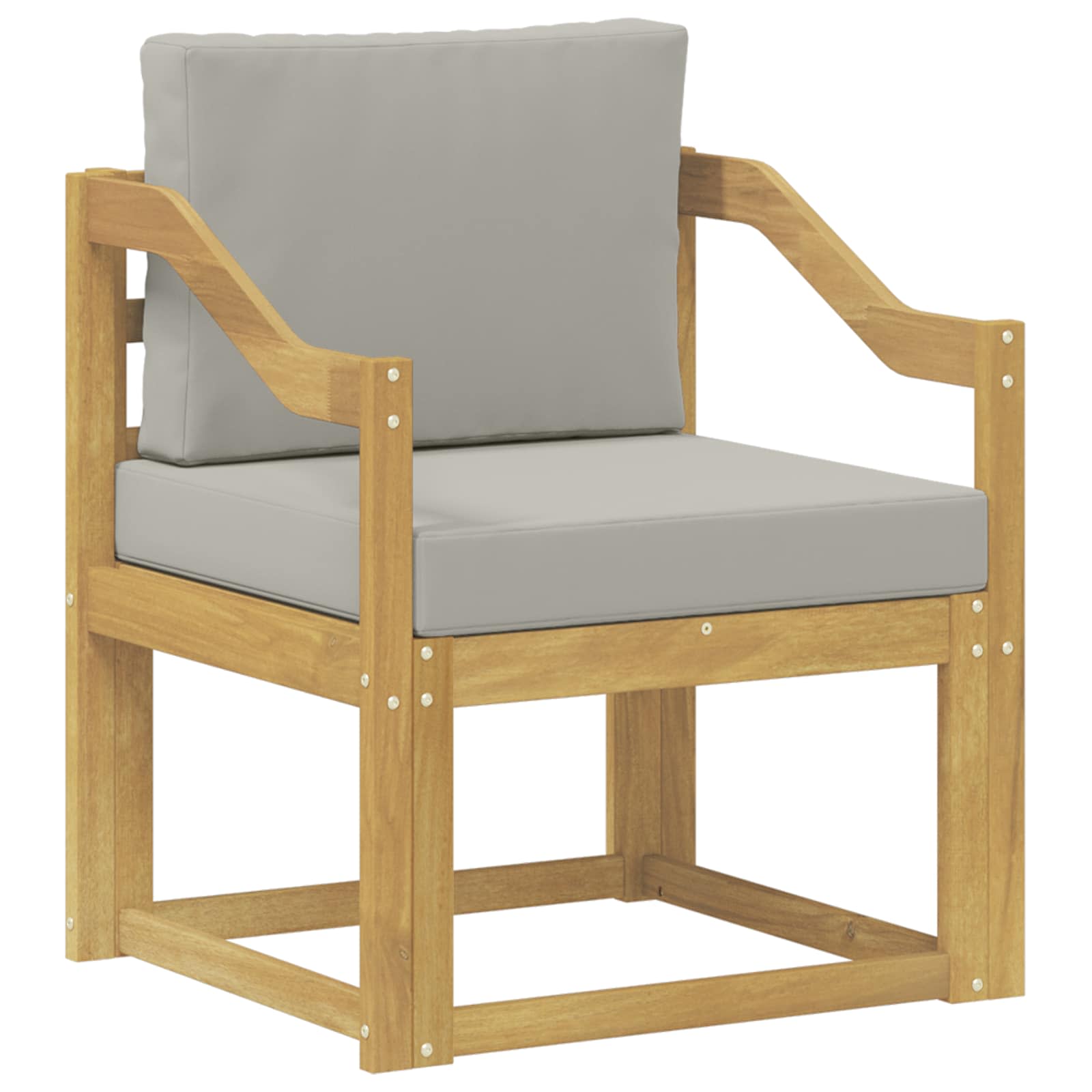 2 Komad Set vanjskih sofa Poliester Bijela i svijetlosiva