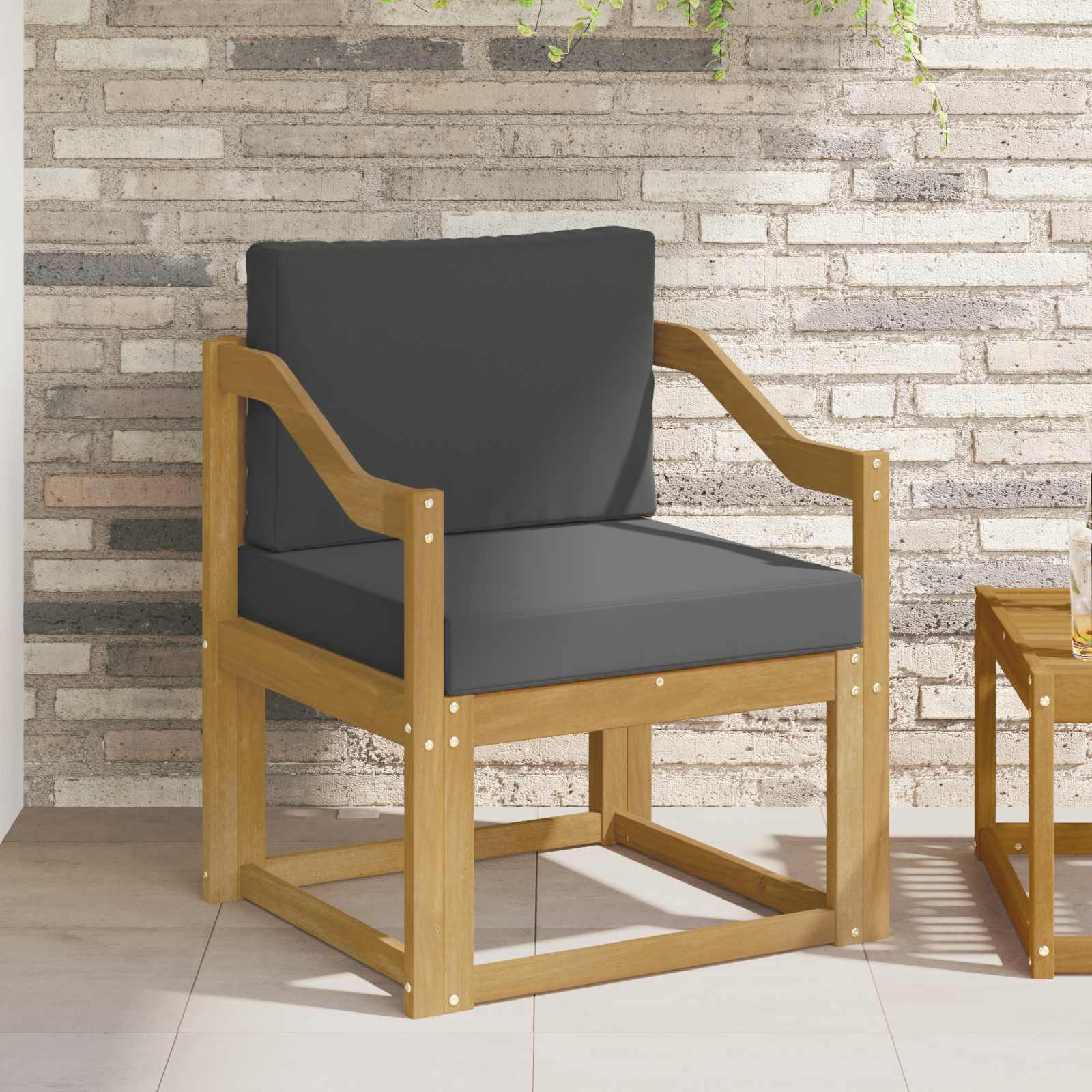 2 Komad Set vanjskih sofa Poliester Bijela i Antracit