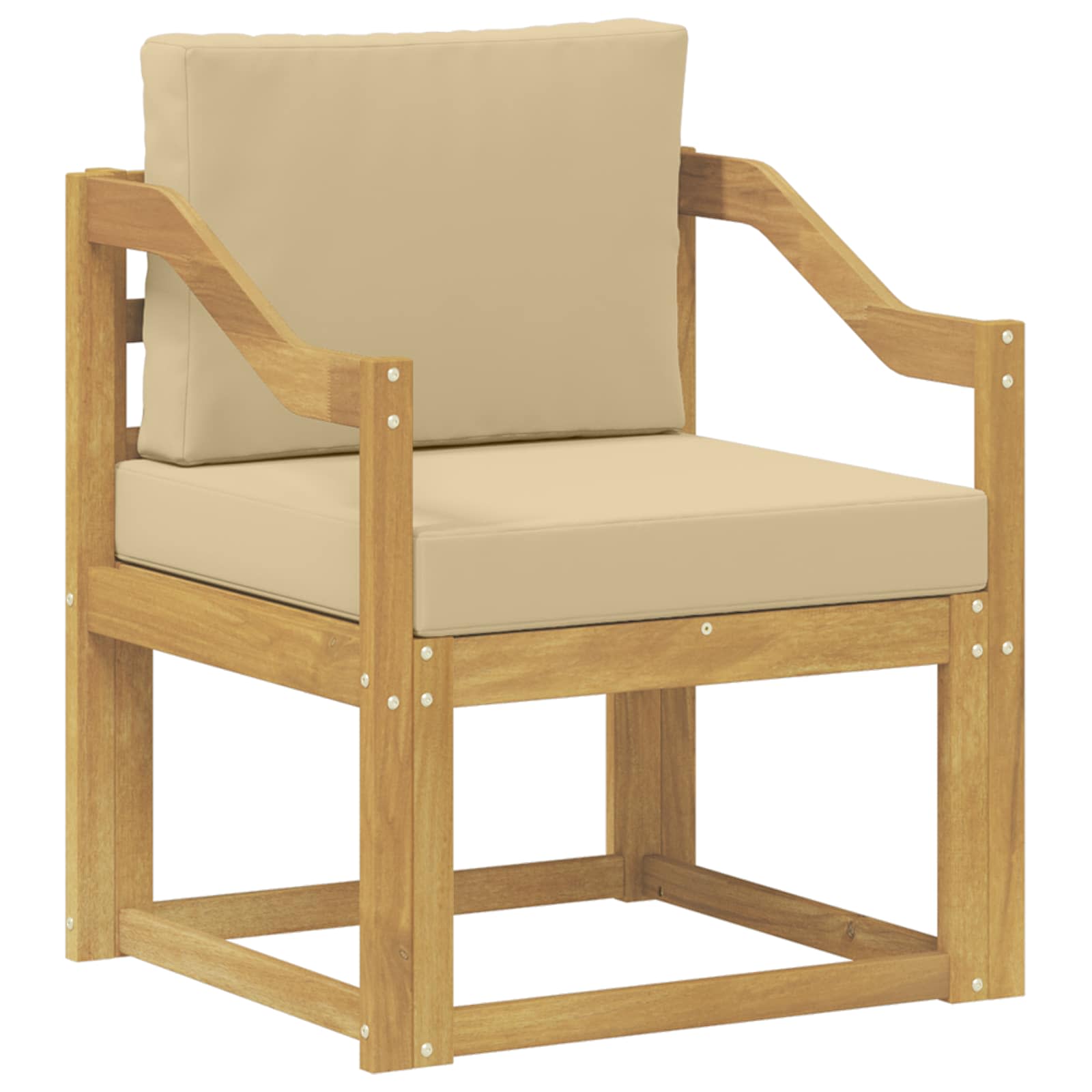 2 Komad Set vanjskih sofa Poliester Bijela i Bež