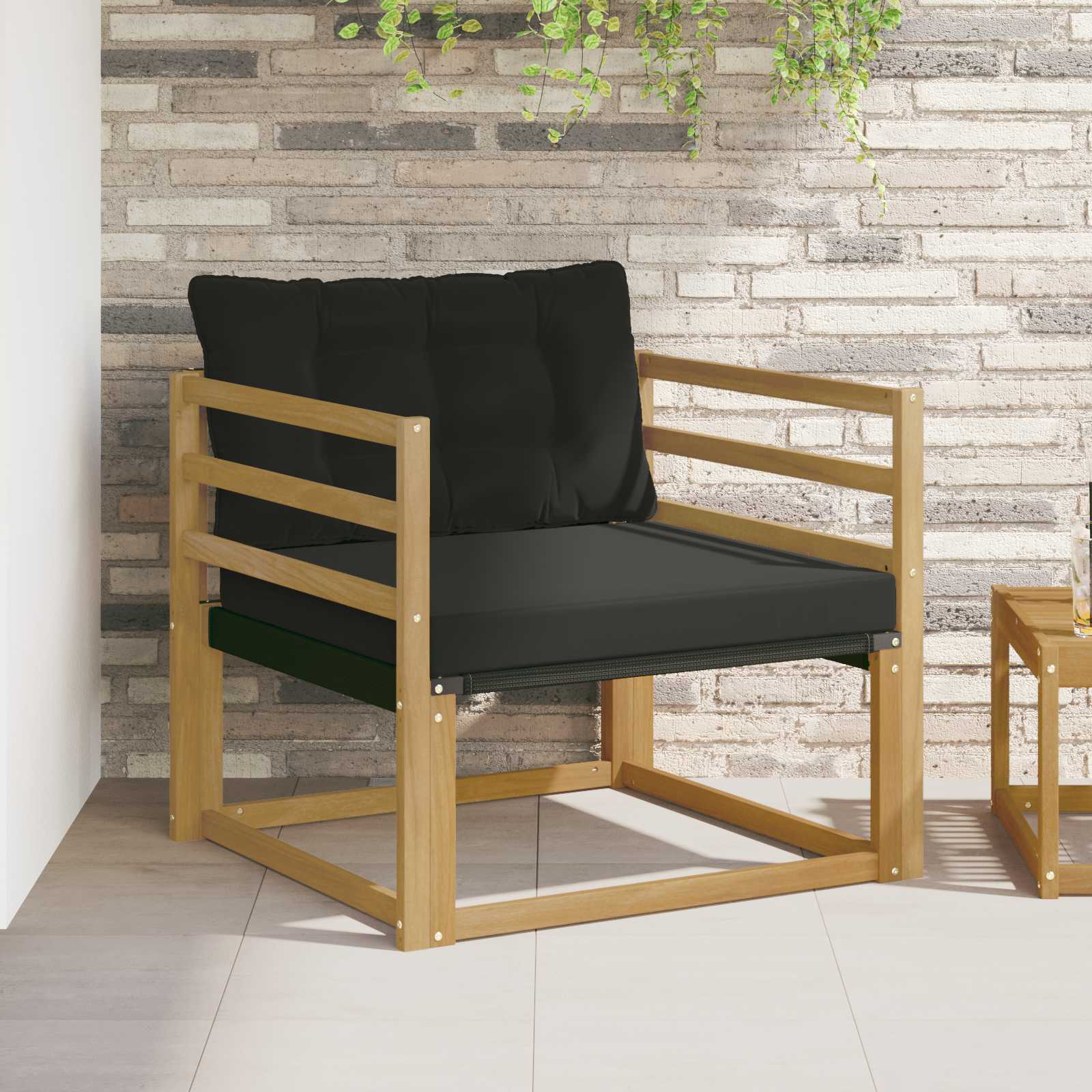Set vanjskih sofa Čvrsto drvo akacije i Textilene Bijela