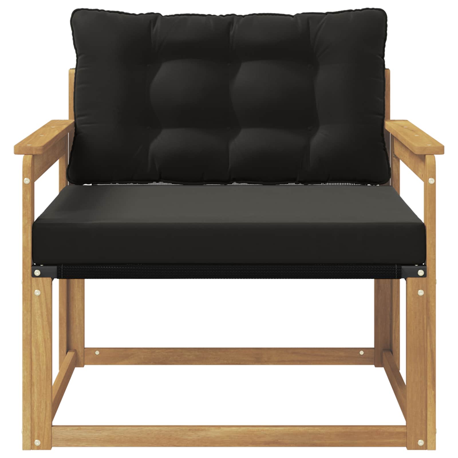 Set vanjskih sofa Čvrsto drvo akacije i Textilene Bijela