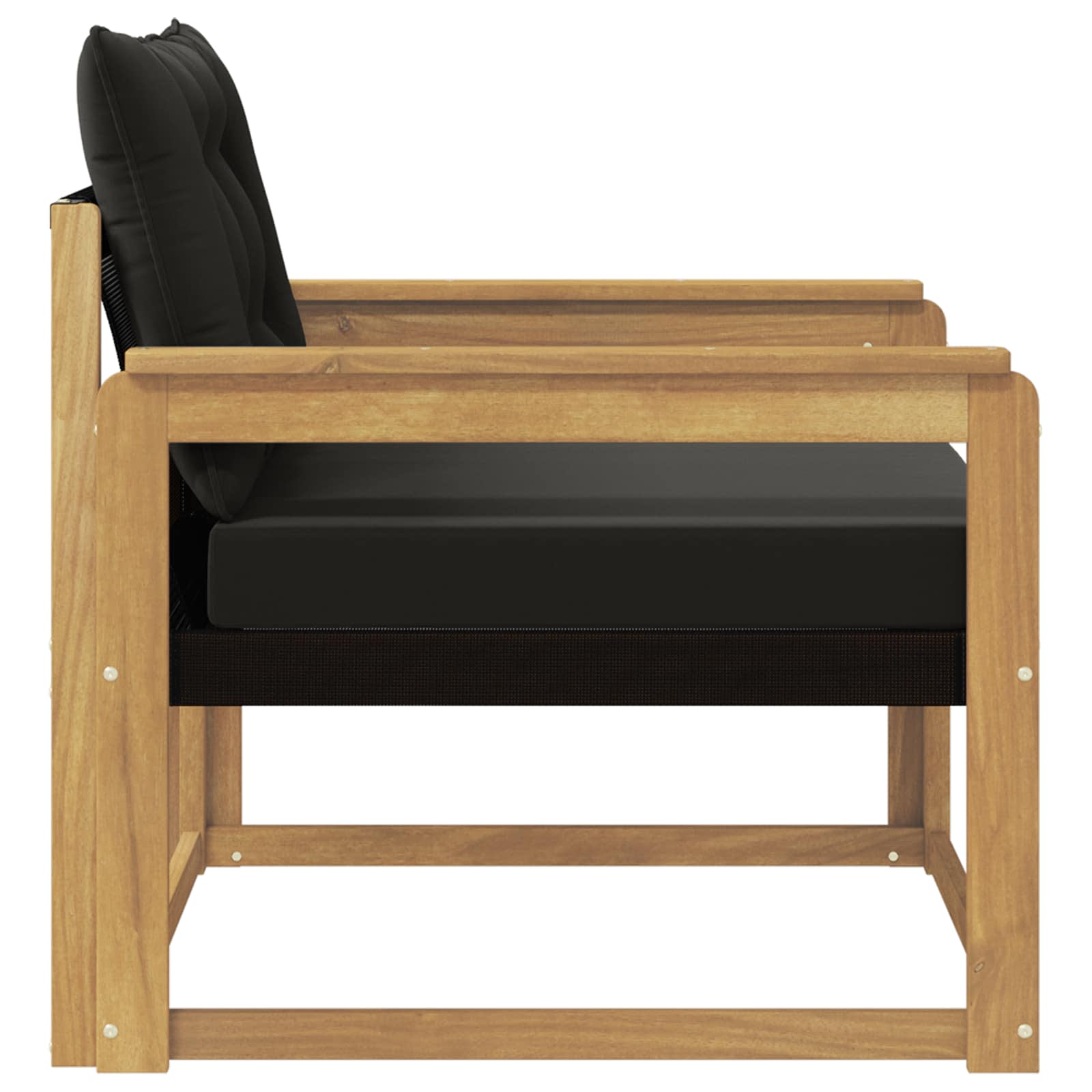 Set vanjskih sofa Čvrsto drvo akacije i Textilene Bijela