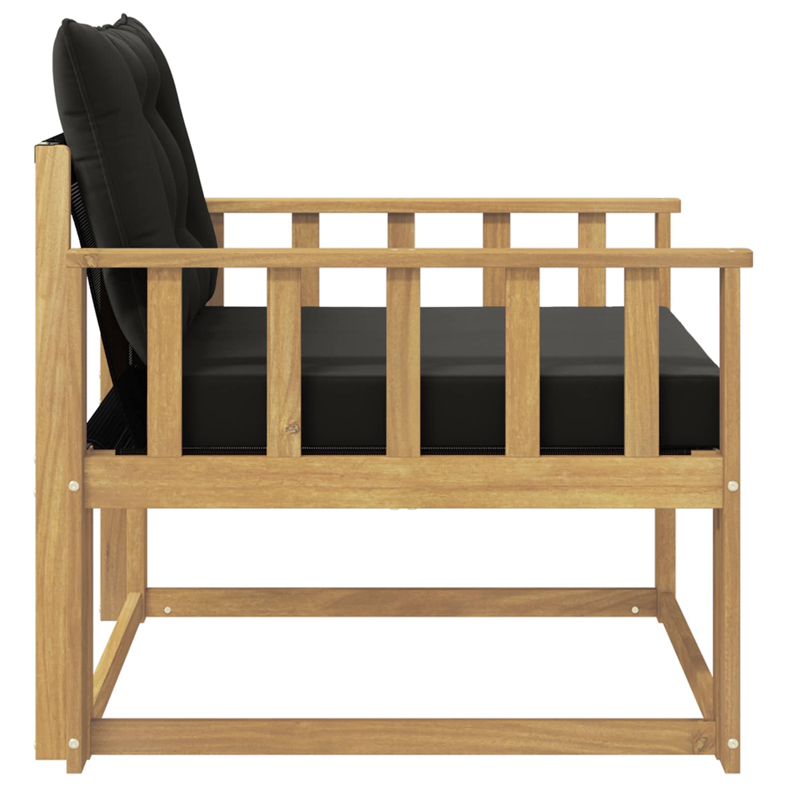 Set vanjskih sofa Čvrsto drvo akacije i Textilene Bijela