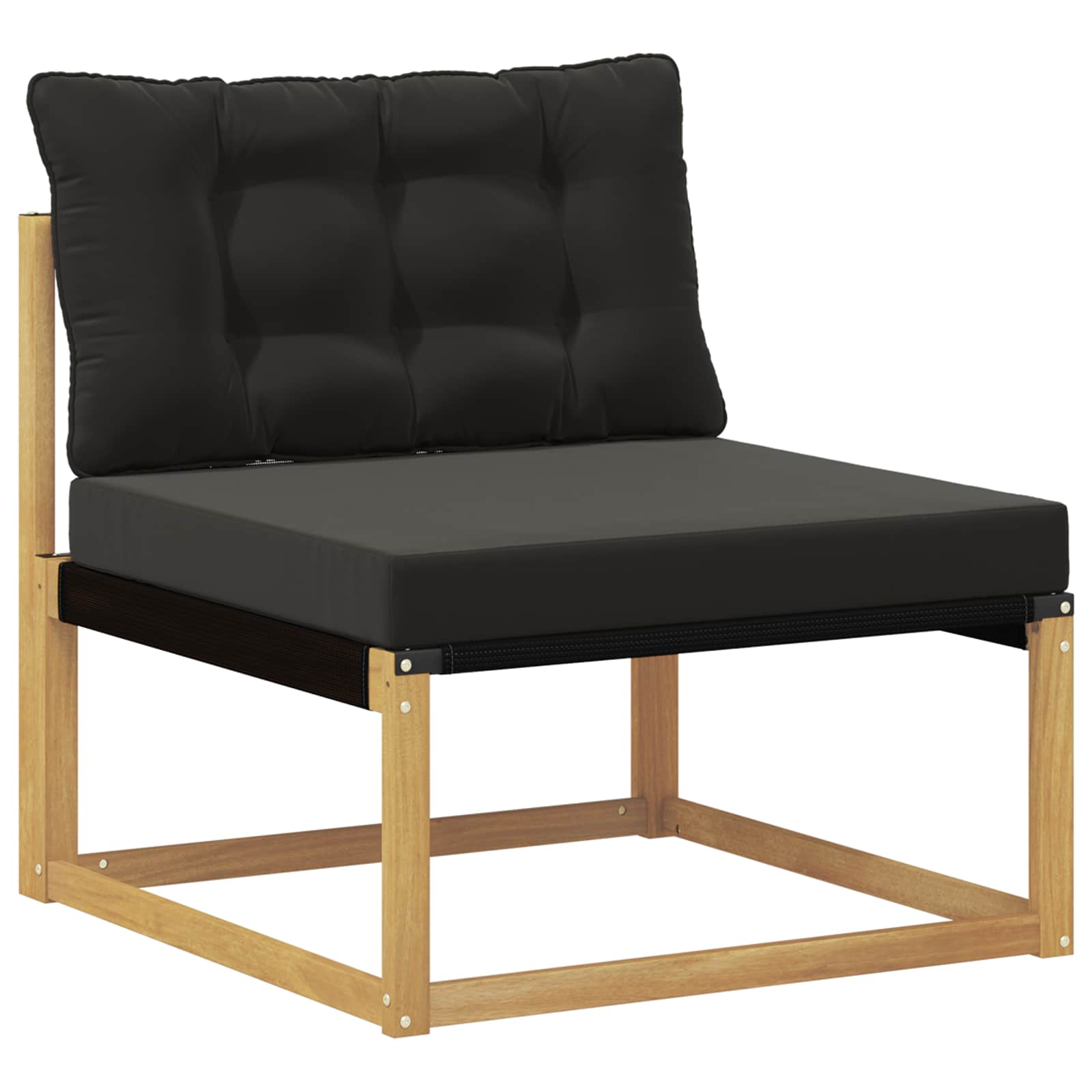 Set vanjskih sofa Čvrsto drvo akacije i Textilene Bijela