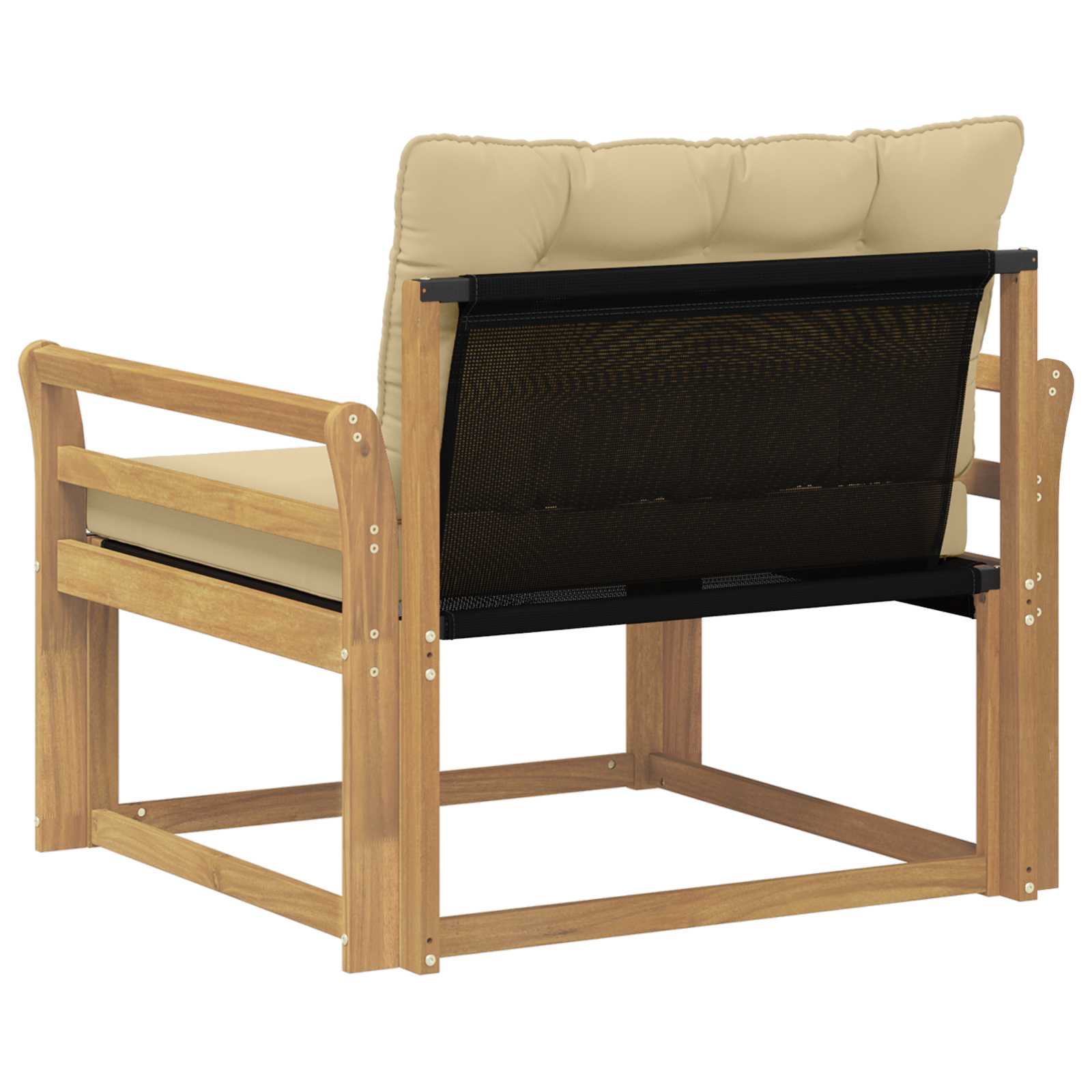 Set vanjskih sofa Čvrsto drvo akacije i Textilene Bijela