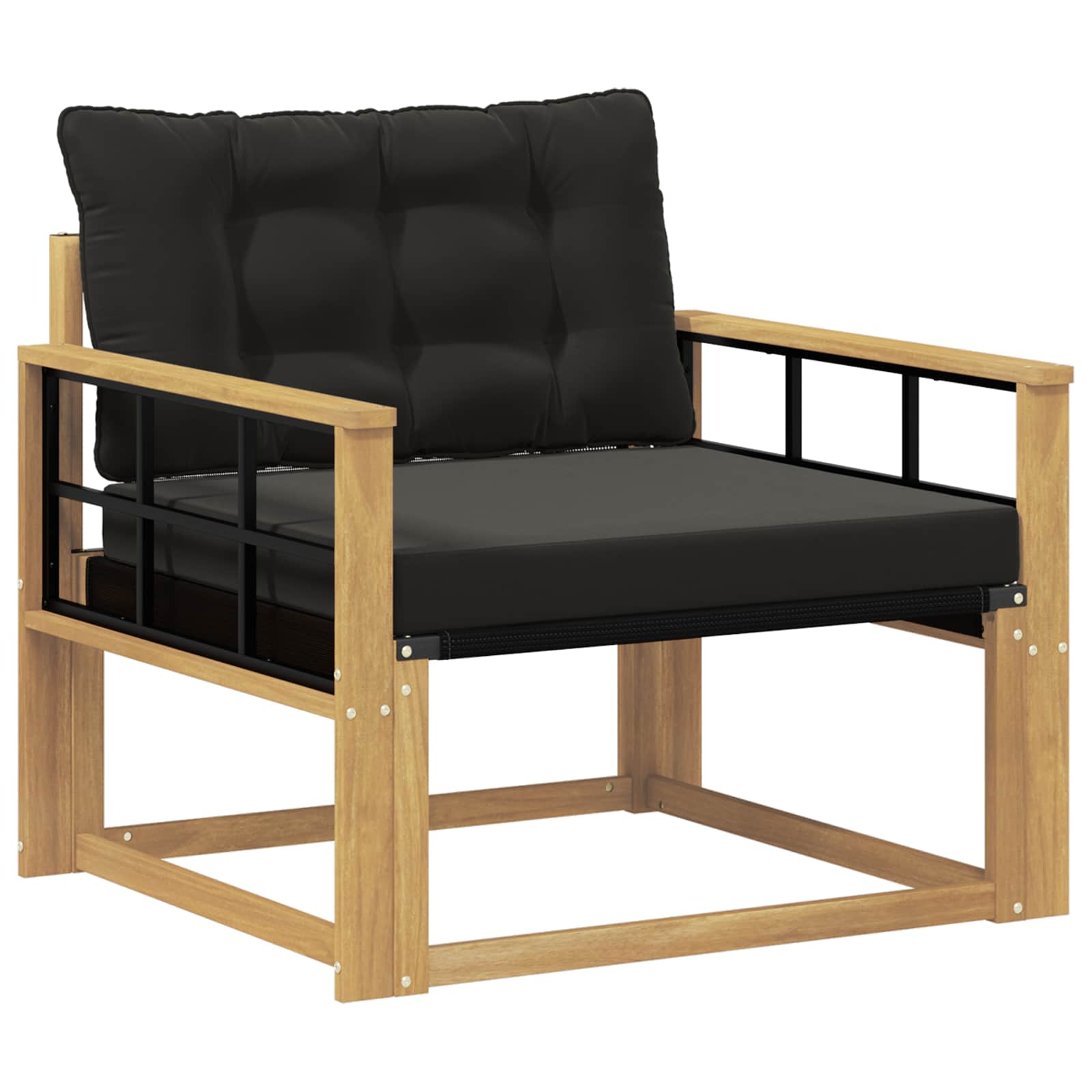 Set vanjskih sofa Čvrsto drvo akacije i Textilene Bijela