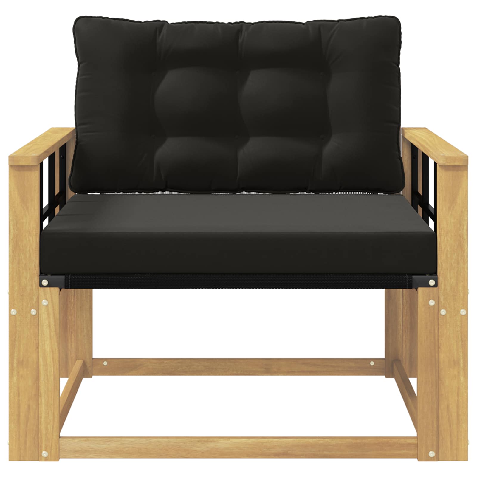 Set vanjskih sofa Čvrsto drvo akacije i Textilene Bijela