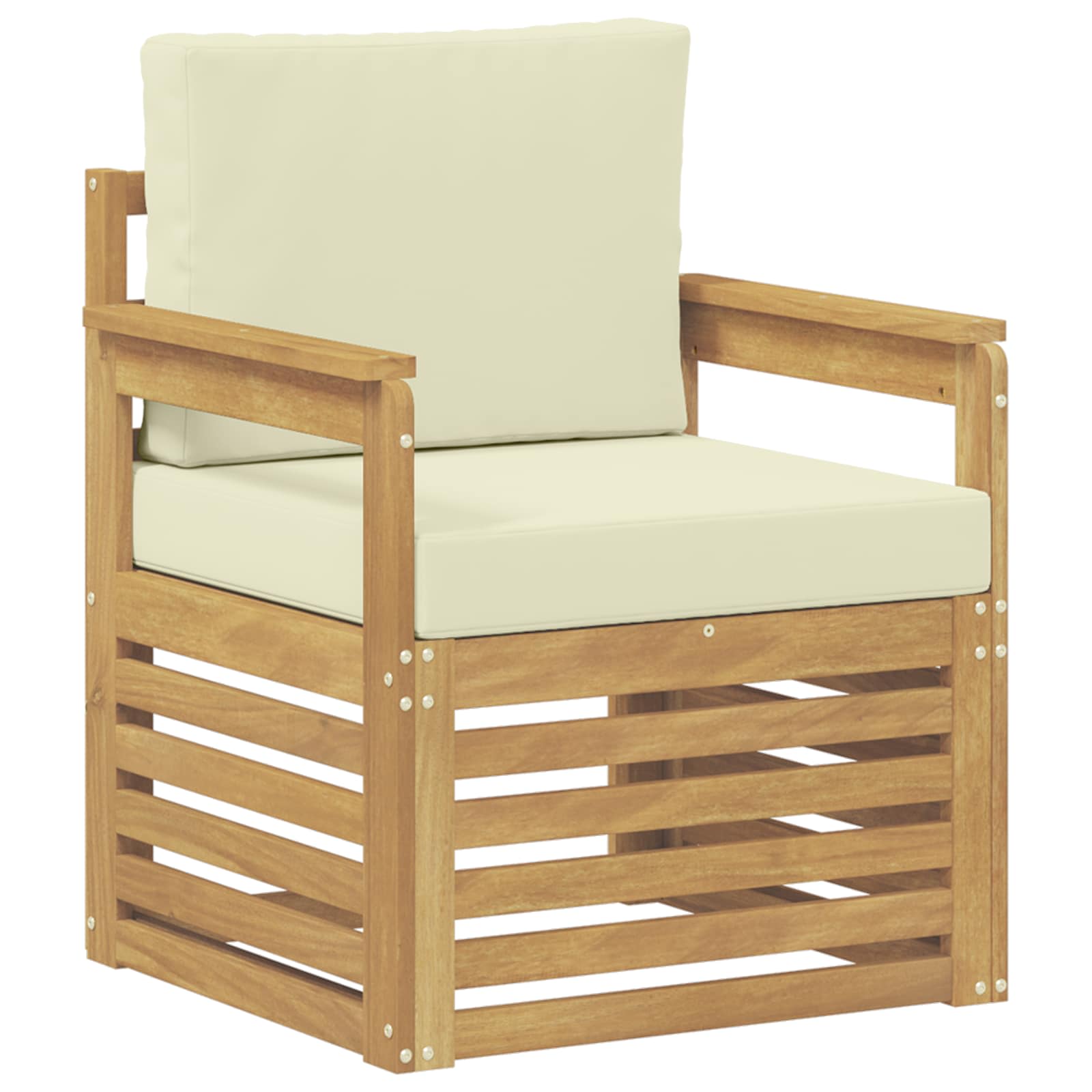 2 Komad Set vanjskih sofa Poliester Bijela i Krem