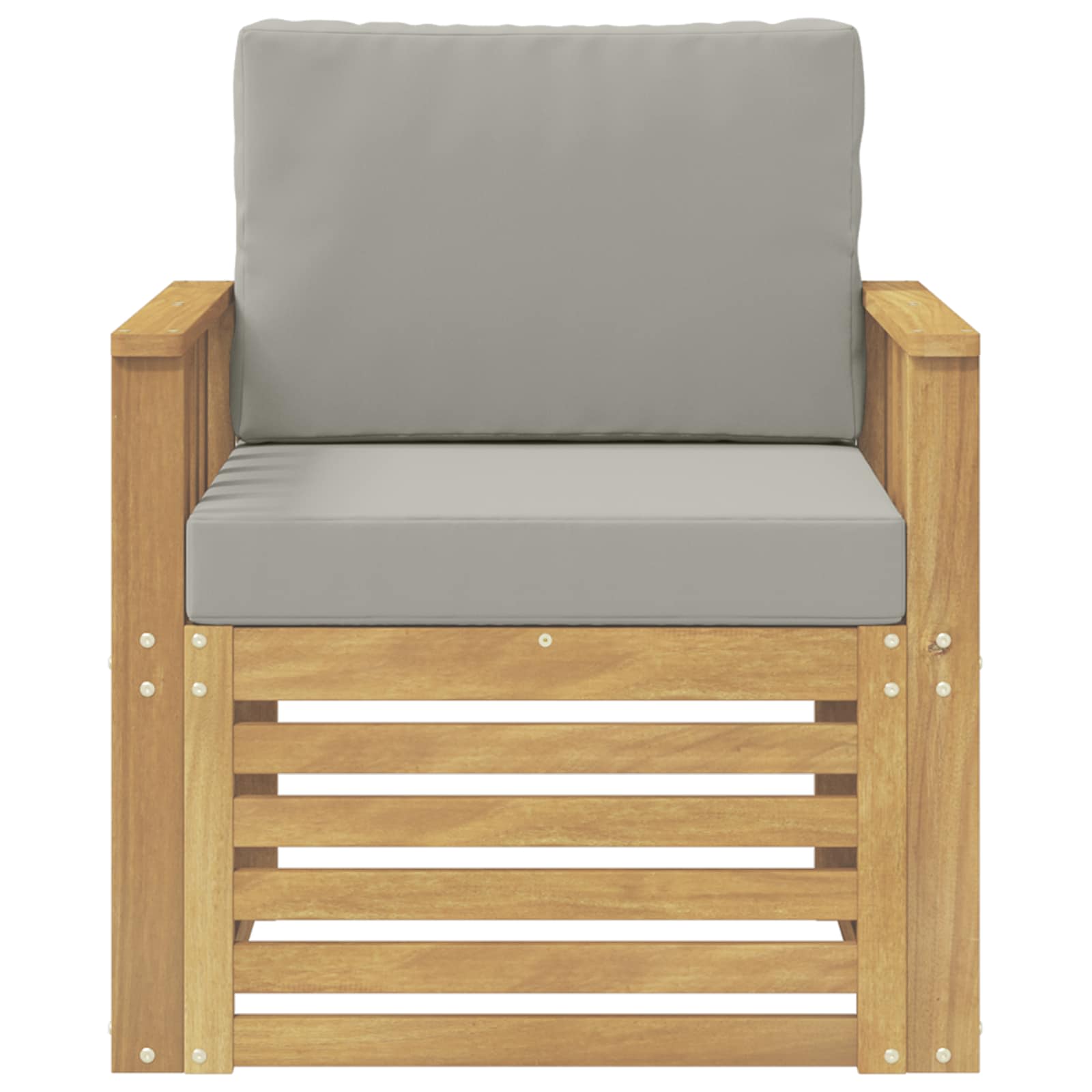 2 Komad Set vanjskih sofa Poliester Bijela i svijetlosiva