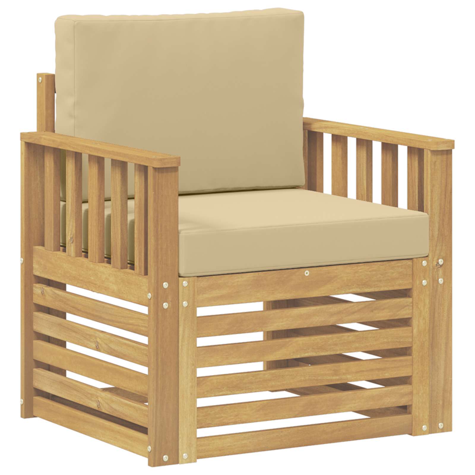 2 Komad Set vanjskih sofa Poliester Bijela i Bež
