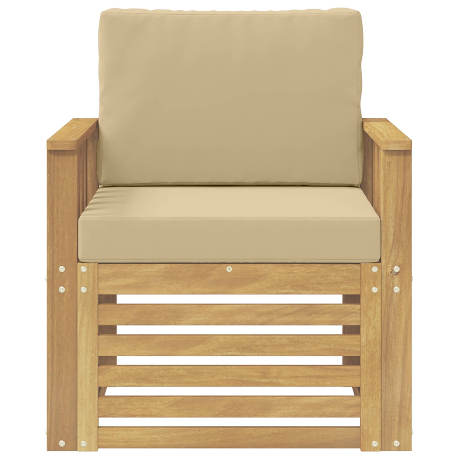 2 Komad Set vanjskih sofa Poliester Bijela i Bež