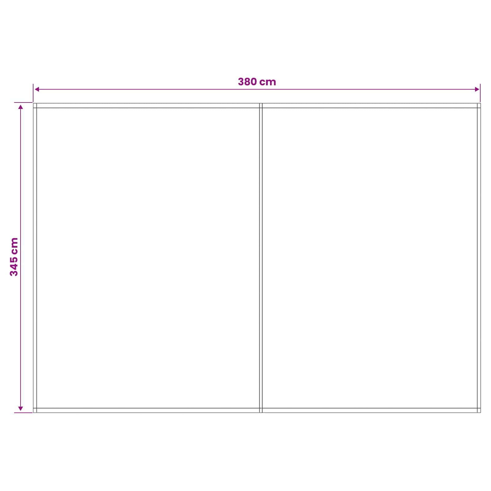 Zamjensko platno za tendu Bijela 400 × 350 cm Poliester