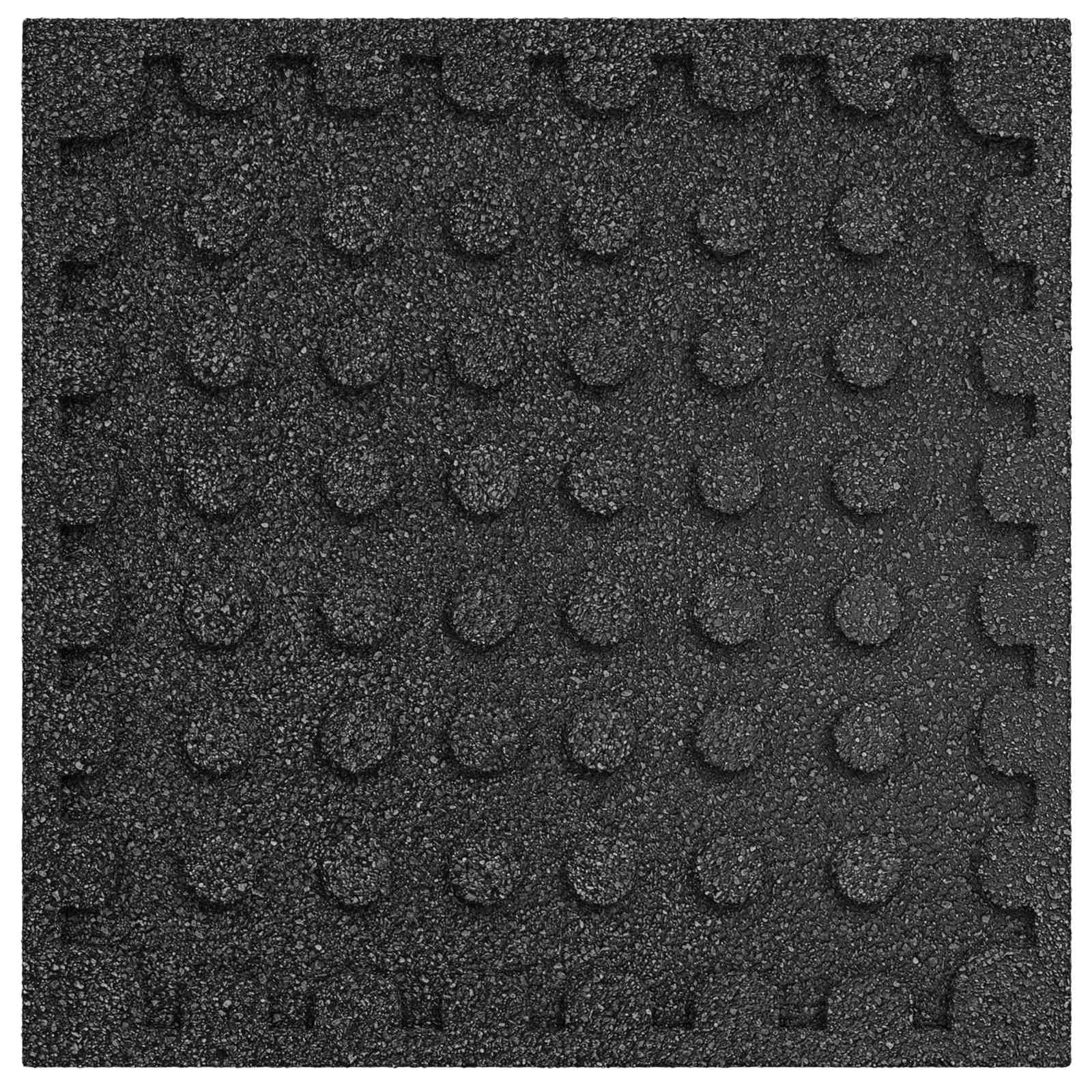 Ploče za zaštitu od padova 24 pcs Crna 50 x 50 cm Guma