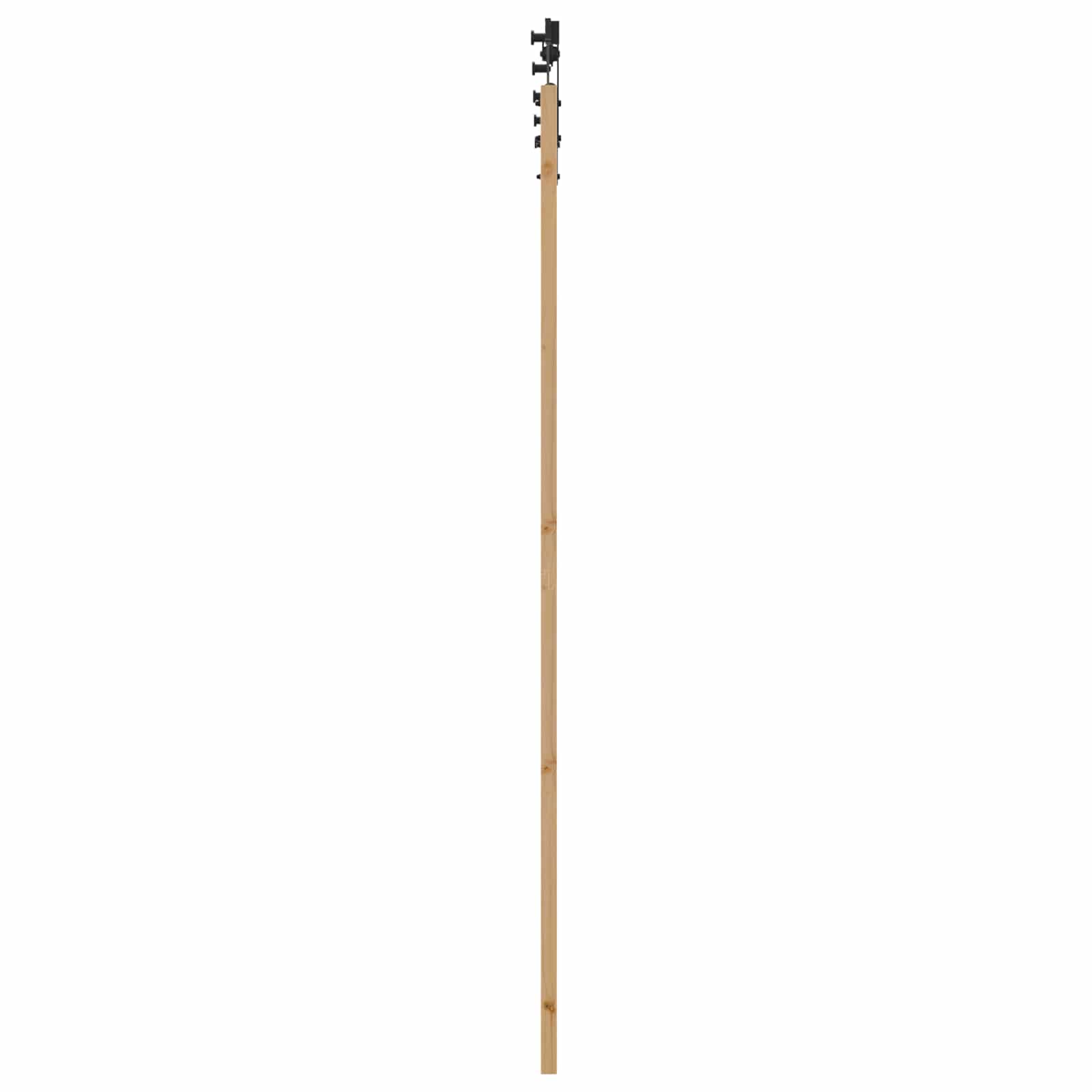 Klizna vrata Prirodna i crna 83 x 232 cm Masivna borovina