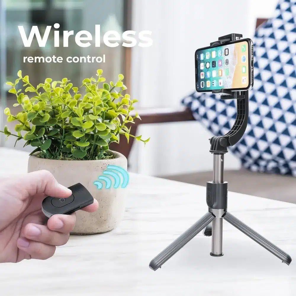 GIMBAL stabilizator selfie držač s bluetooth daljinskim upravljačem i stativom