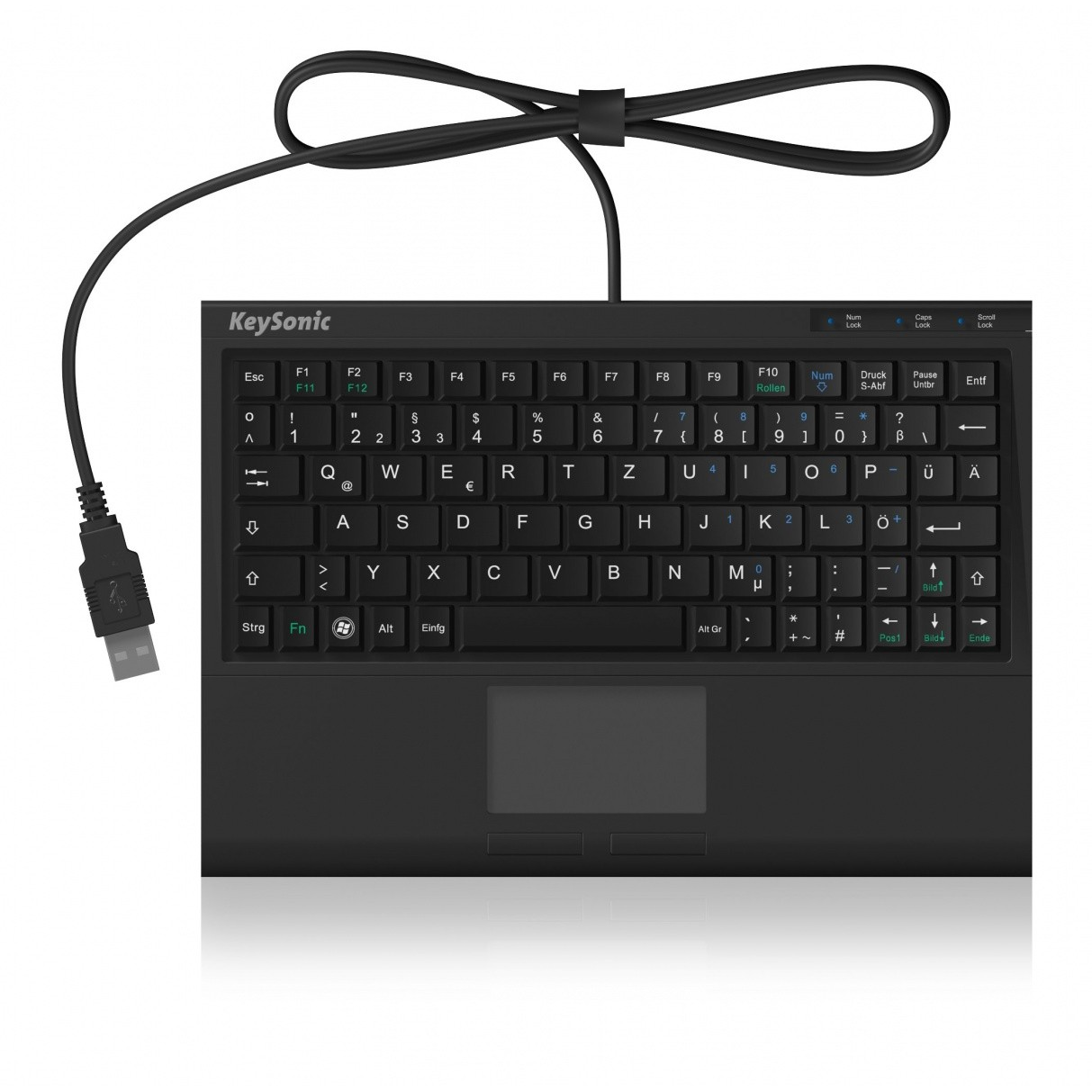 KeySonic ACK-3410 tipkovnica USB US Engleski Crno