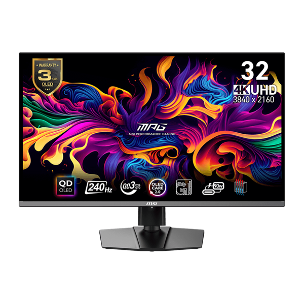 MSI MPG 321URX QD-OLED računalni monitor 80 cm (31.5") 3840 x 2160 pikseli 4K Ultra HD QDOLED Crno