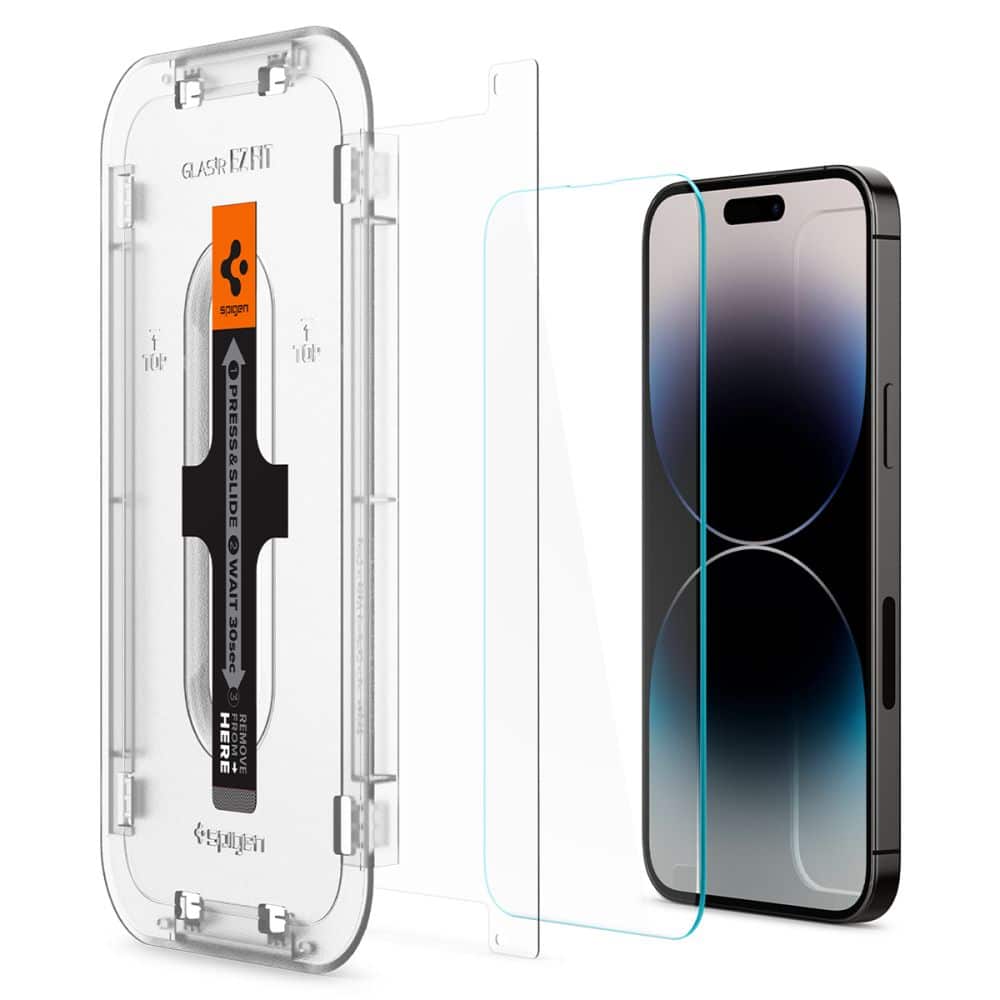SPIGEN GLAS.TR EZ FIT KALJENO STAKLO 2-KOM ZA IPHONE 14 PRO MAX CLEAR