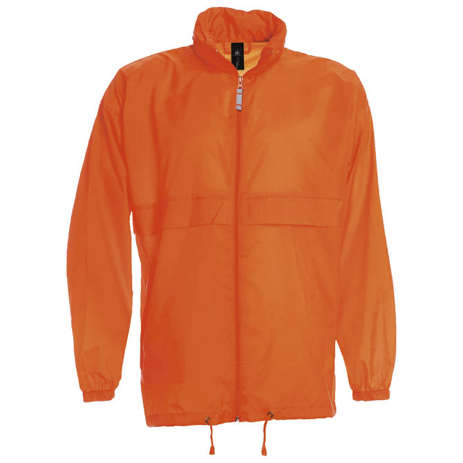 VJETROVKA S KAPULJAČOM ZIP UNISEX B&C SIROCCO NARANČASTA M