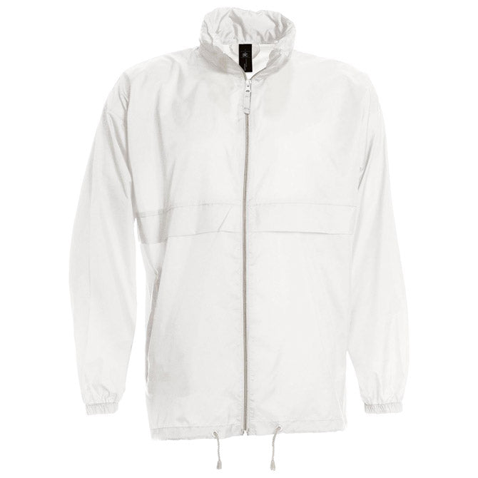 VJETROVKA S KAPULJAČOM ZIP UNISEX B&C SIROCCO BIJELA XL