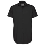 KOŠULJA MUŠKA KRATKI RUKAVI B&C BLACK TIE 135G CRNA S-EOL!!