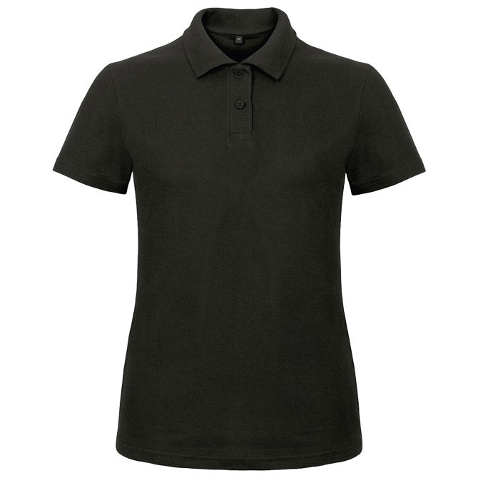 MAJICA KRATKI ROKAVI POLO B&C ID.001/WOMEN 180G ČRNA 2XL