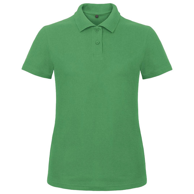 MAJICA KRATKI ROKAVI POLO B&C ID.001/ŽENSKE 180G TRAVNIŠKO ZELENA L