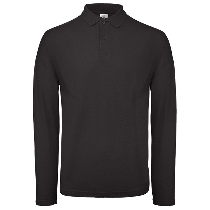 MAJICA DUGI RUKAVI POLO B&C ID.001 LSL 180G CRNA L