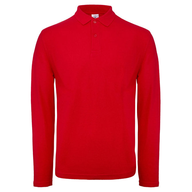 MAJICA DUGI RUKAVI POLO B&C ID.001 LSL 180G CRVENA L
