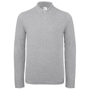 MAJICA DUGI RUKAVI POLO B&C ID.001 LSL 180G SVIJETLO SIVA L