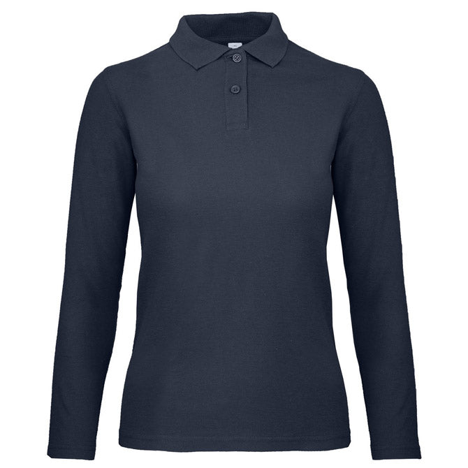 MAJICA DUGI RUKAVI POLO B&C ID.001 LSL/WOMEN 180G TAMNO PLAVA XS