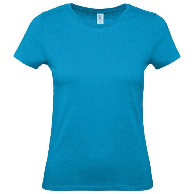MAJICA KRATKI ROKAVI B&C #E150/WOMEN ATOLL MODRA XL