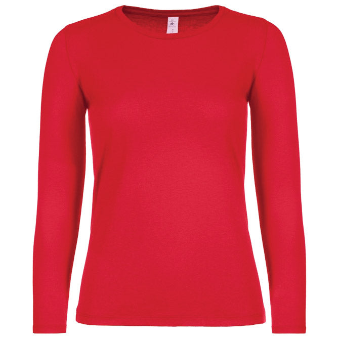 MAJICA DUGI RUKAVI B&C #E150/WOMEN LSL CRVENA S