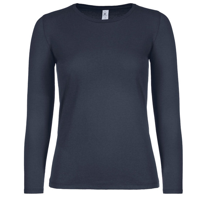 MAJICA DOLGI ROKAVI B&C #E150WOMEN LSL TEMNO MODRA S
