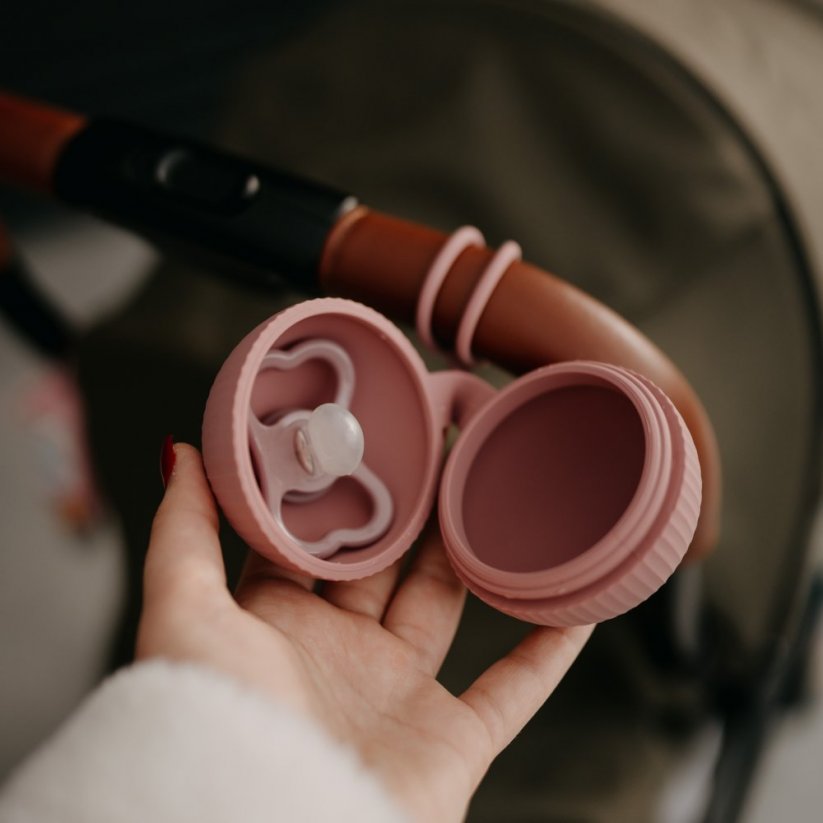 PETITE&MARS Silikonska kutijica za dudu, Dusty Rose