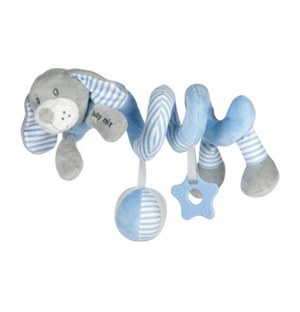Plišani zeko s vibracijom grey&blue