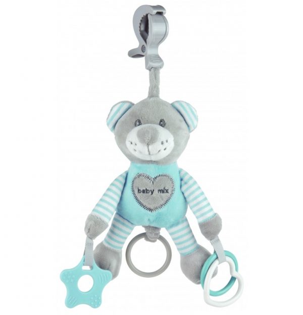 Plišani zeko s vibracijom grey&blue