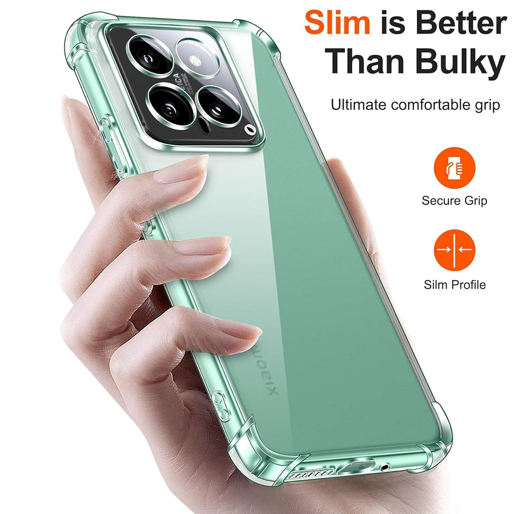 Techsuit Shockproof Clear Silicone prozirna maskica otporna na udarce za Xiaomi 14 Pro