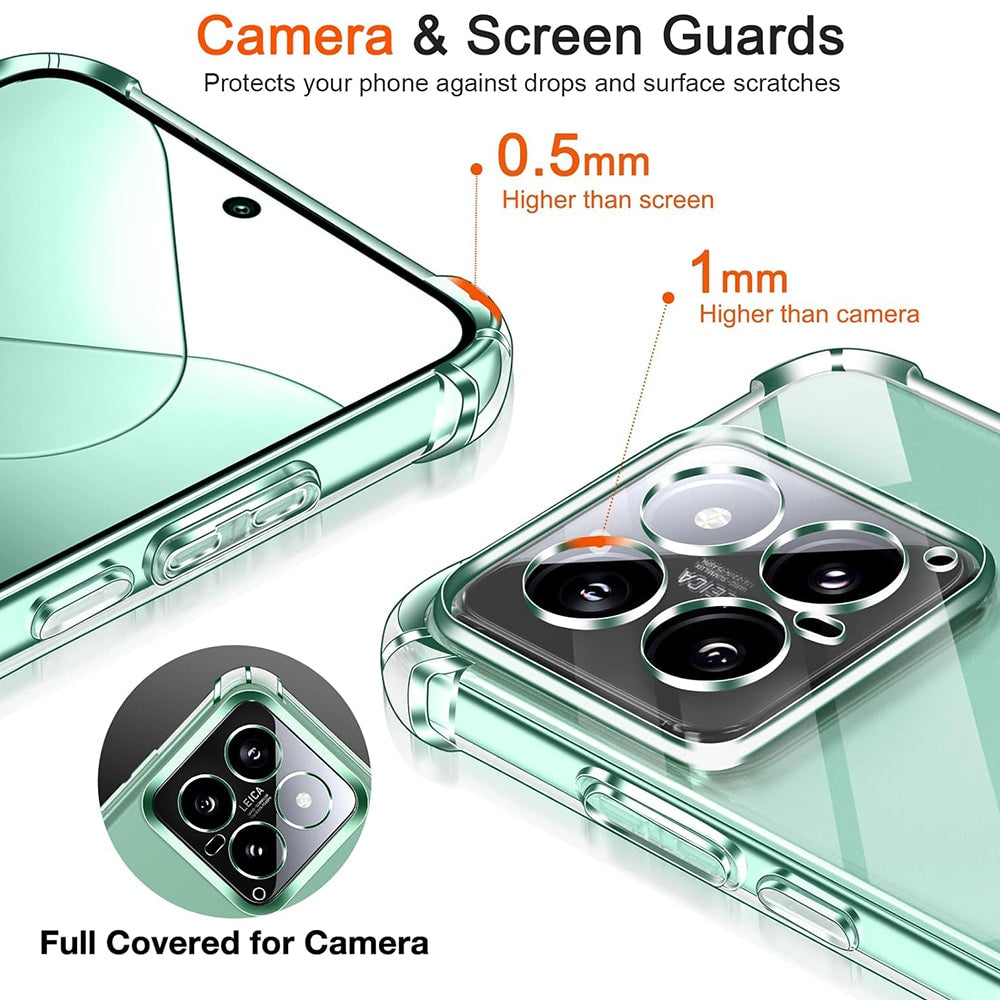 Techsuit Shockproof Clear Silicone prozirna maskica otporna na udarce za Xiaomi 14 Pro